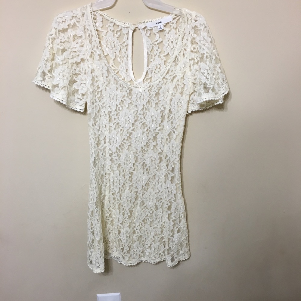 White Lace/See-Through Dress